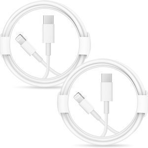 كابل لايتنينج شاحن سريع لايتنينج لآيفون [معتمد من أبل MFi] 2 عبوة كابل USB-C إلى كابل لايتنينج (6.6 قدم) سريع الشحن متوافق مع آيفون14/14 بلس/14 برو/14 برو/14 برو ماكس/13/13/13 برو/12 برو/12 برو/12 برو ماكس/11/آي باد